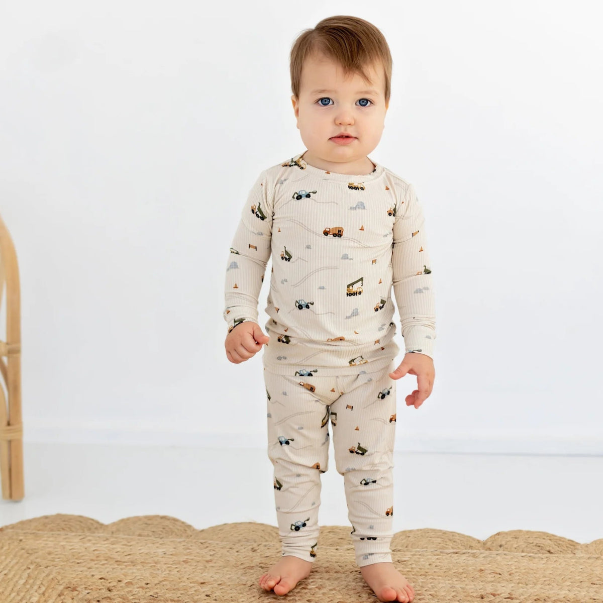Construction Small Ribbed Two - Piece Set - Brave Little Ones Baby & Toddler Clothing sold by Rosebud & Jo