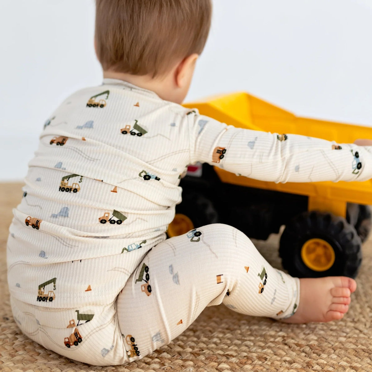 Construction Small Ribbed Two - Piece Set - Brave Little Ones Baby & Toddler Clothing sold by Rosebud & Jo