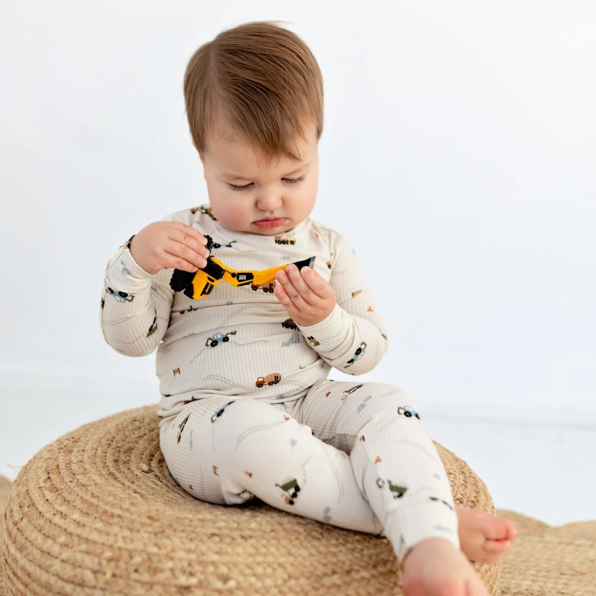 Construction Small Ribbed Two - Piece Set - Brave Little Ones Baby & Toddler Clothing sold by Rosebud & Jo