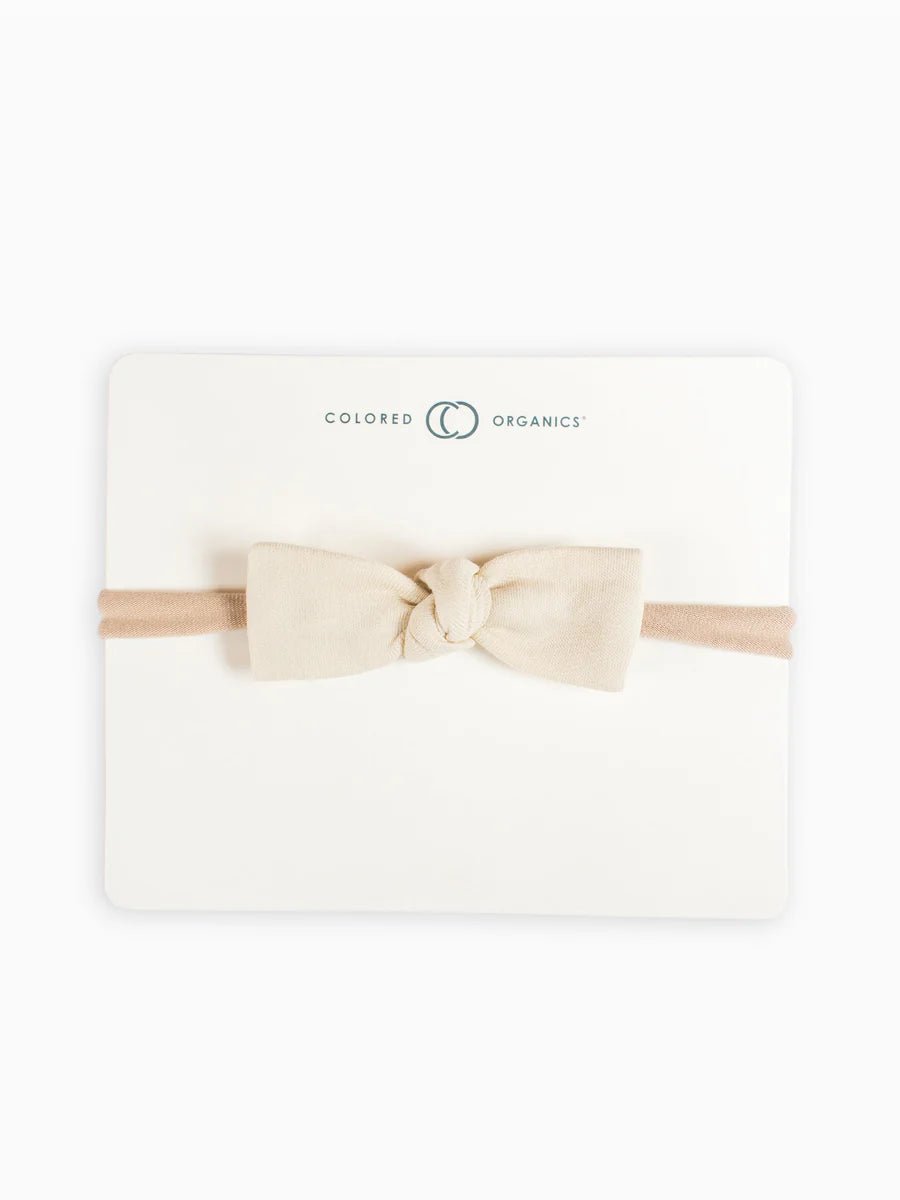 Cotton Dainty Bow in Natural - Colored Organics Hair Accessory sold by Rosebud & Jo