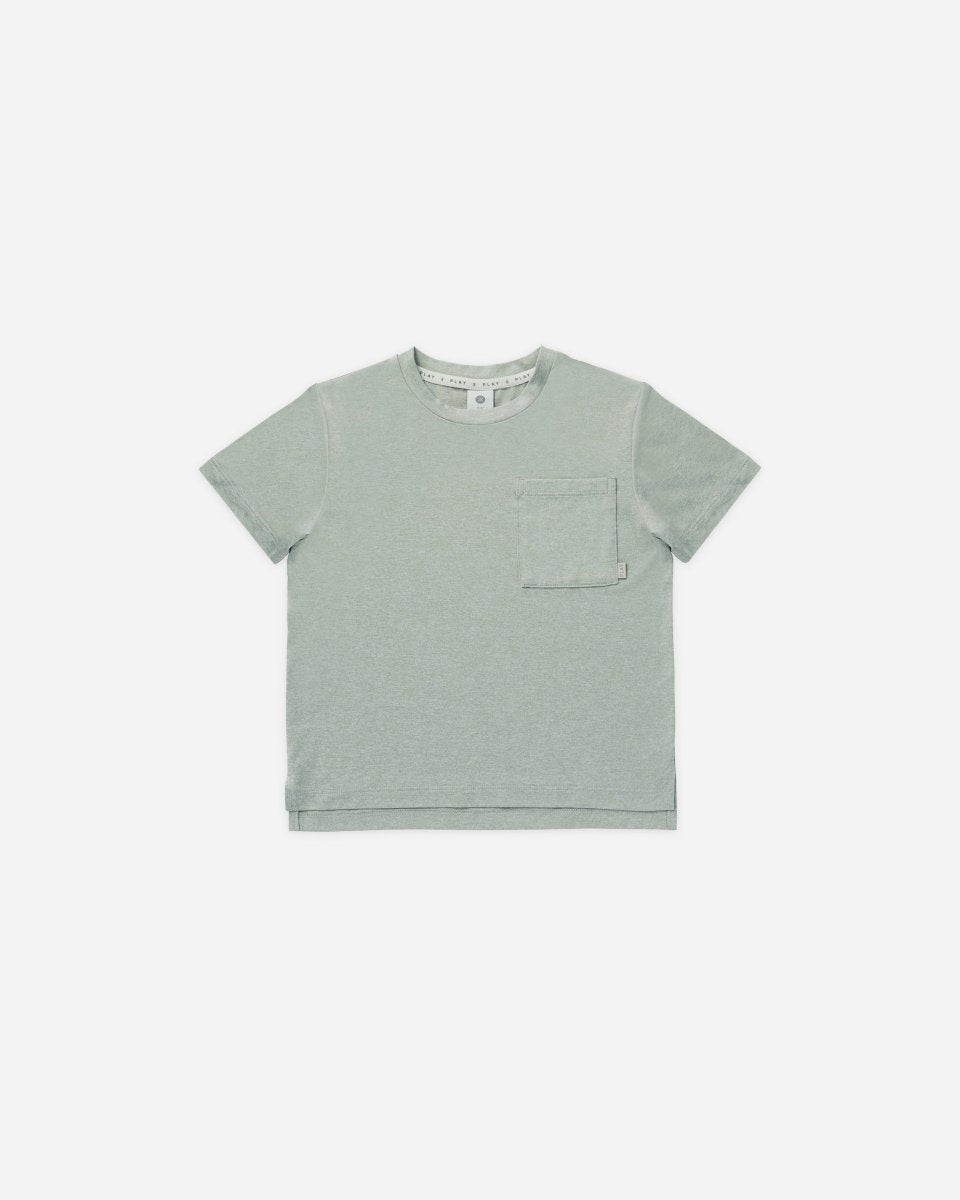 Cove Essential Pocket Tee || Heathered Sea Green - Rylee + Cru Tops sold by Rosebud & Jo