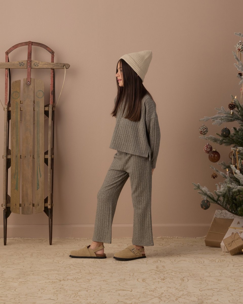 Cozy Rib Knit Set in Ruby - Rylee + Cru Top & Bottom Sets sold by Rosebud & Jo