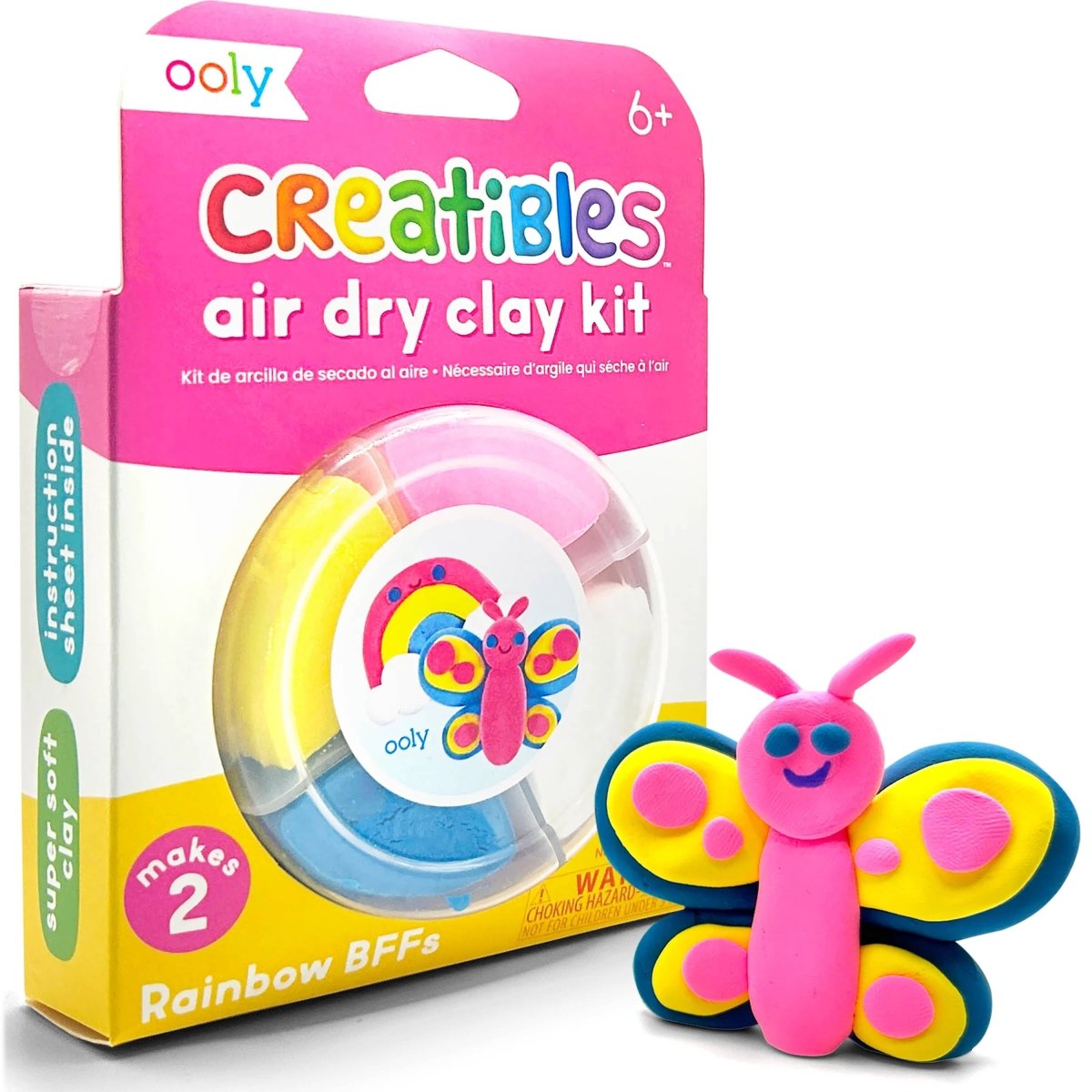 Creatibles D.I.Y. Air - Dry Clay Kit: Rainbow BFFs - OOLY Art sold by Rosebud & Jo