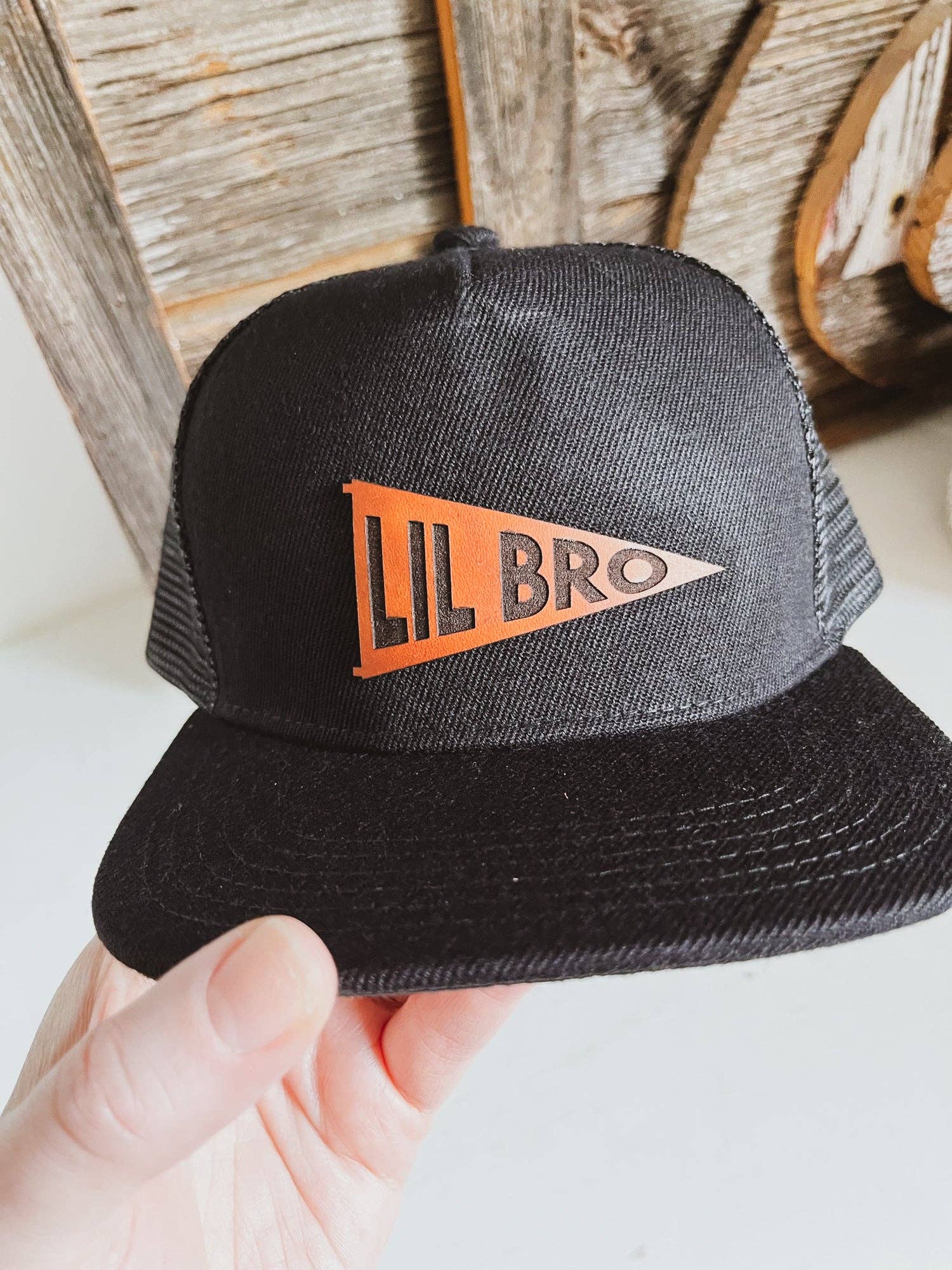 Big Bro, Little Bro Leather Patch Hat