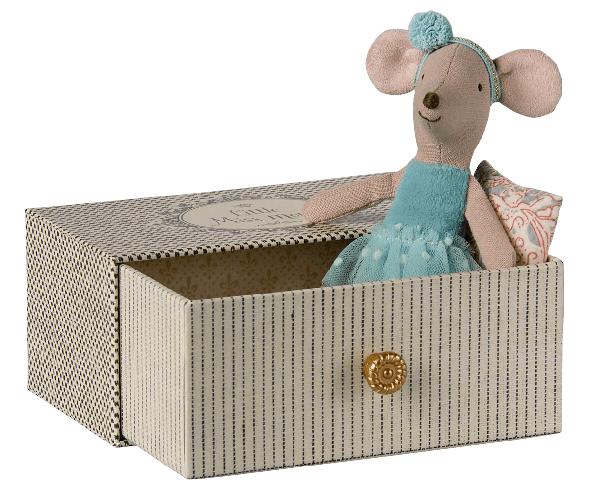 Dance Mouse in Daybed, Little Sister - Maileg Toy sold by Rosebud & Jo