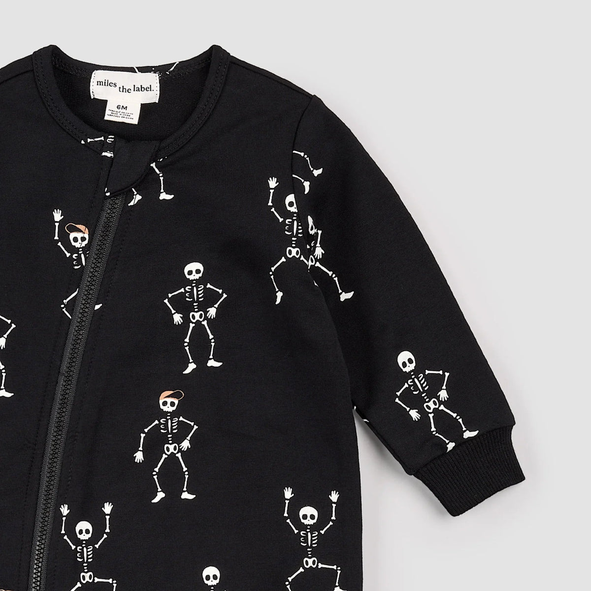 Dancing Glow - in - the Dark Skeletons Black Playsuit - miles the label Baby & Toddler Clothing sold by Rosebud & Jo