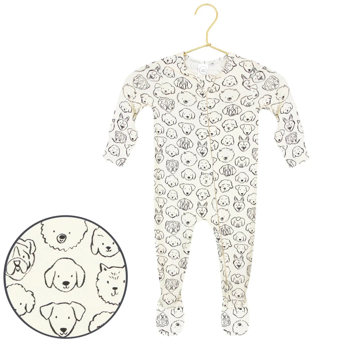 Dane Zipper Footies - Lou Lou & Company Footies sold by Rosebud & Jo