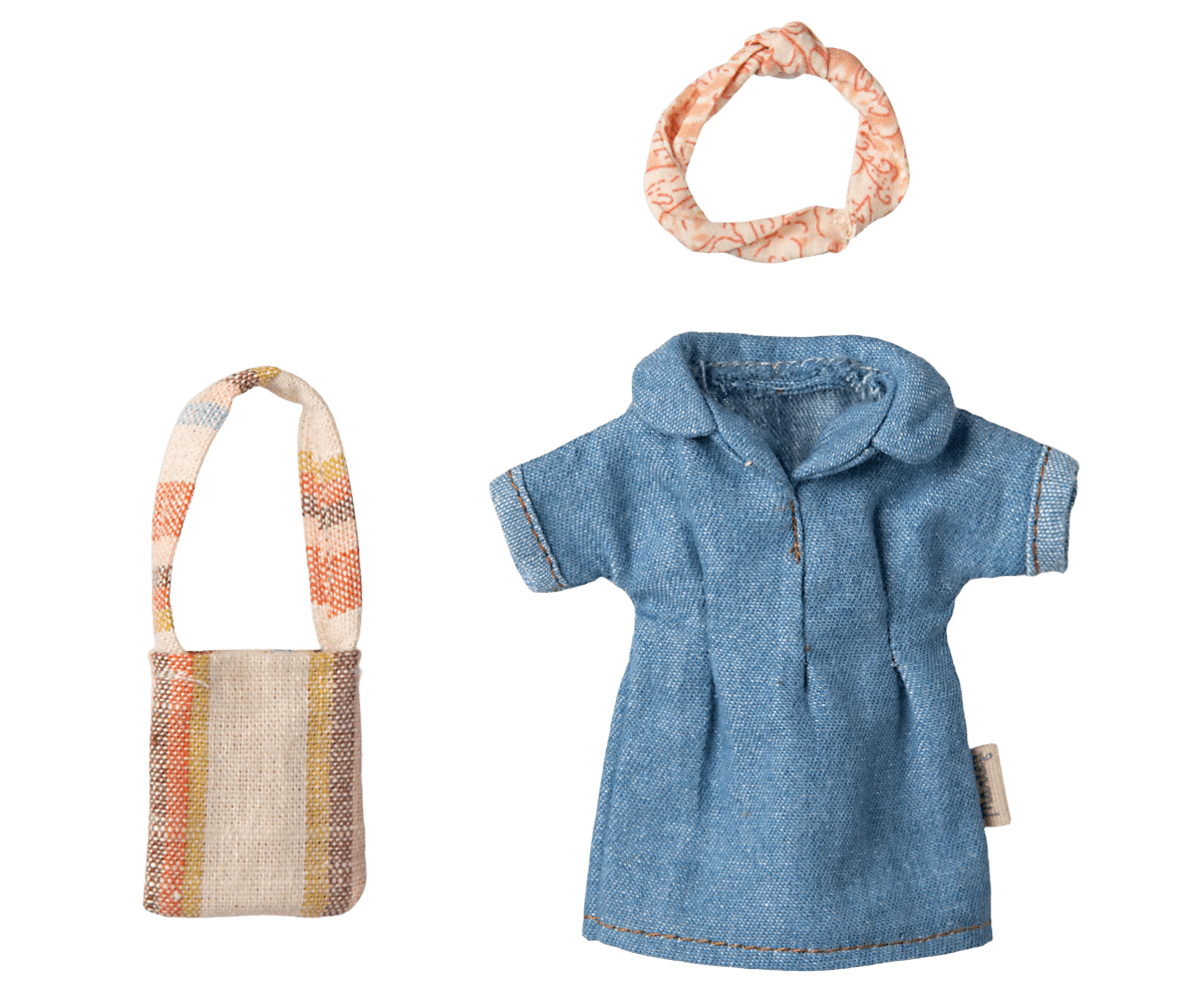 Denim dress and bag, Mum mouse - Maileg Toys sold by Rosebud & Jo