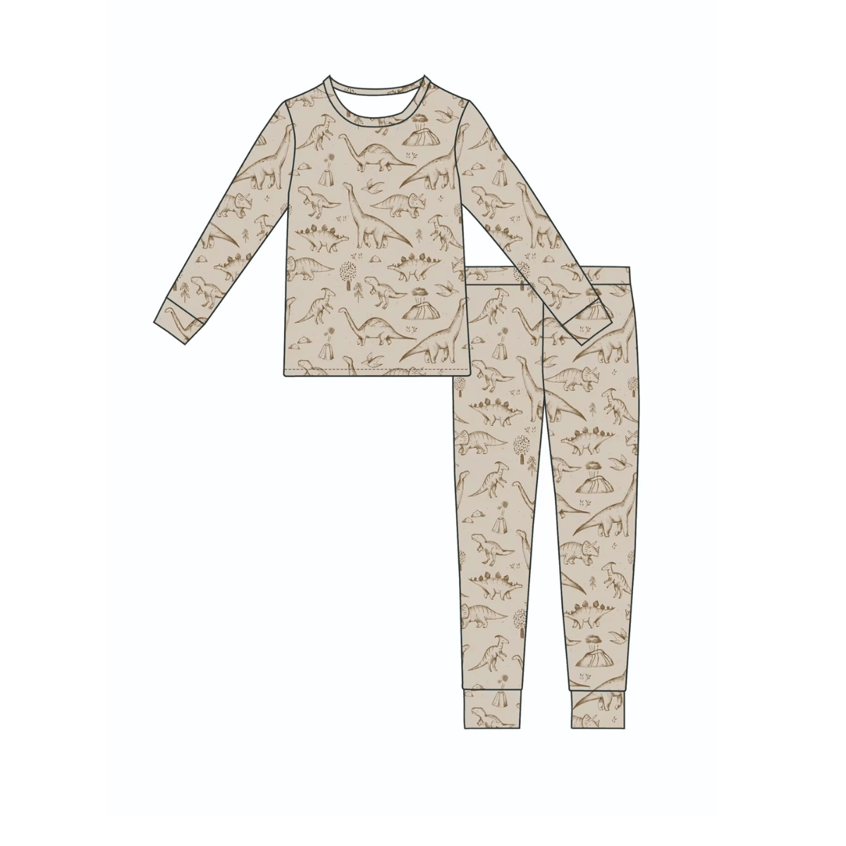 Dino Bamboo Two Piece Toddler PJ Set - Emi Lei Baby & Toddler Clothing sold by Rosebud & Jo