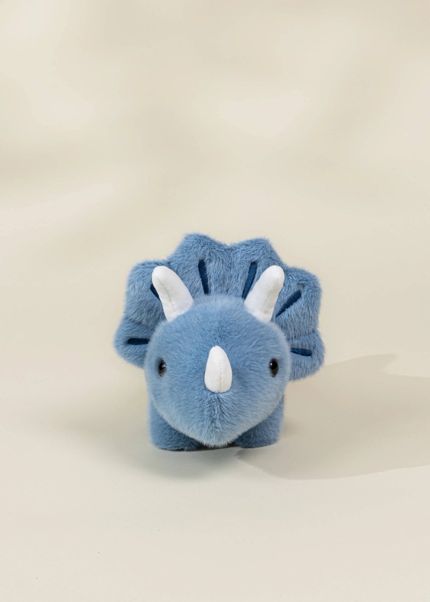 Dino Plush Toy - Blue Triceratop - Coco Village Stuffed Animals sold by Rosebud & Jo
