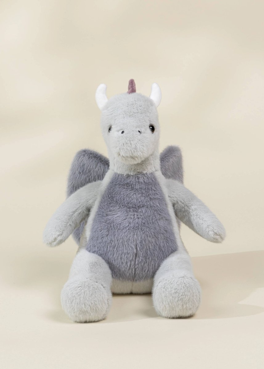 Dino Plush Toy - Grey Dragon - Coco Village Stuffed Animals sold by Rosebud & Jo