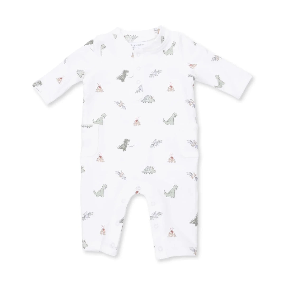 Dinos French Terry - Uni Romper - Angel Dear Rompers & Jumpers sold by Rosebud & Jo