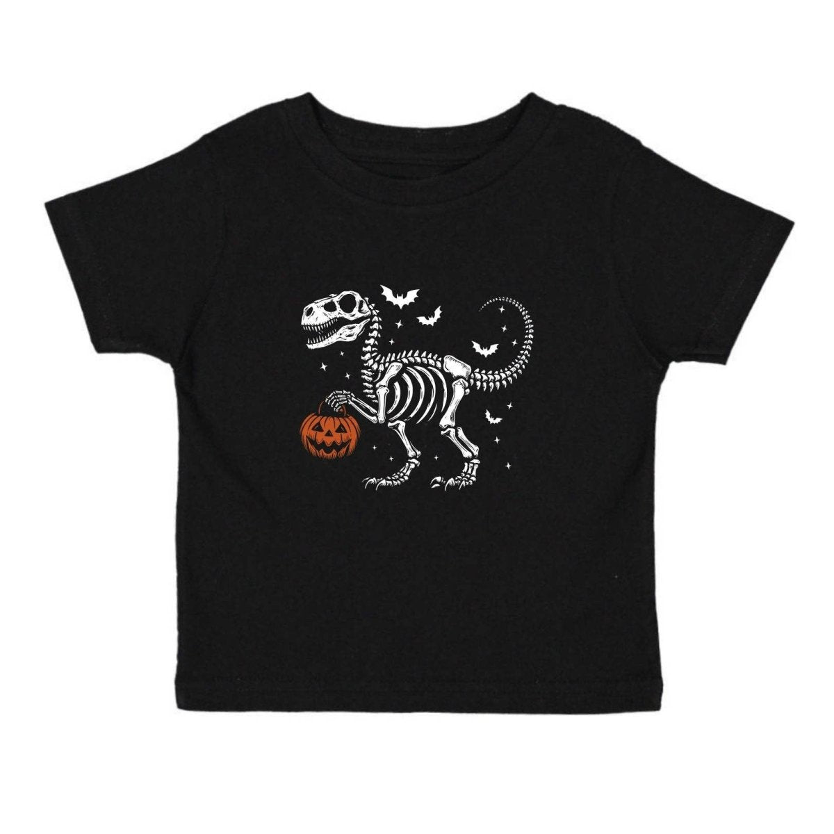 Dinosaur Skeleton Halloween Short Sleeve T-Shirt - Sweet Wink Tops sold by Rosebud & Jo