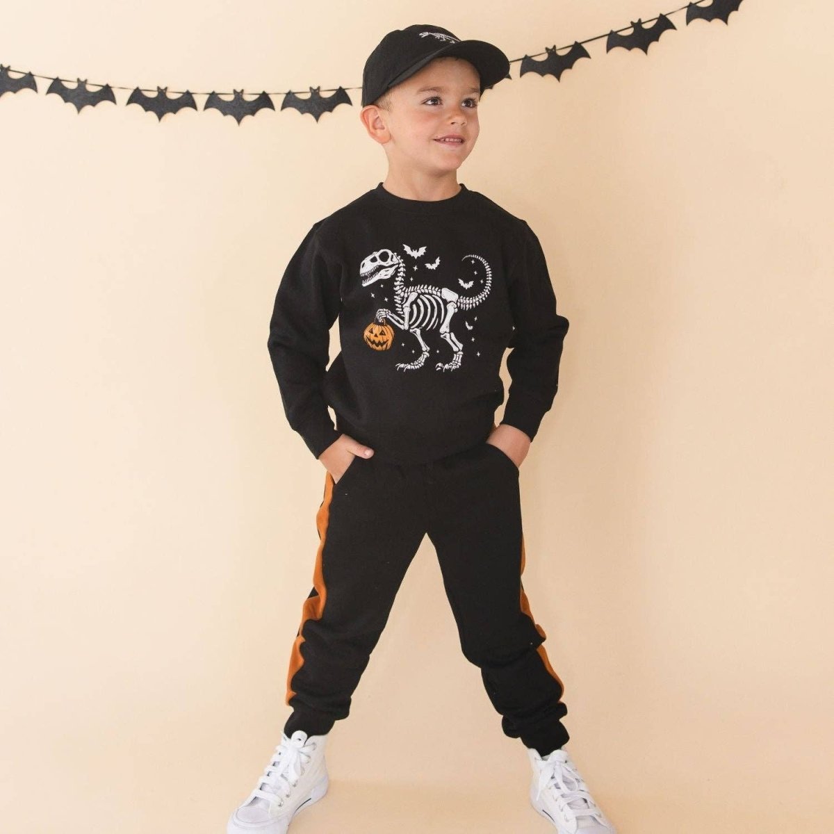 Dinosaur Skeleton Patch Halloween Baseball Hat - Sweet Wink Hats sold by Rosebud & Jo