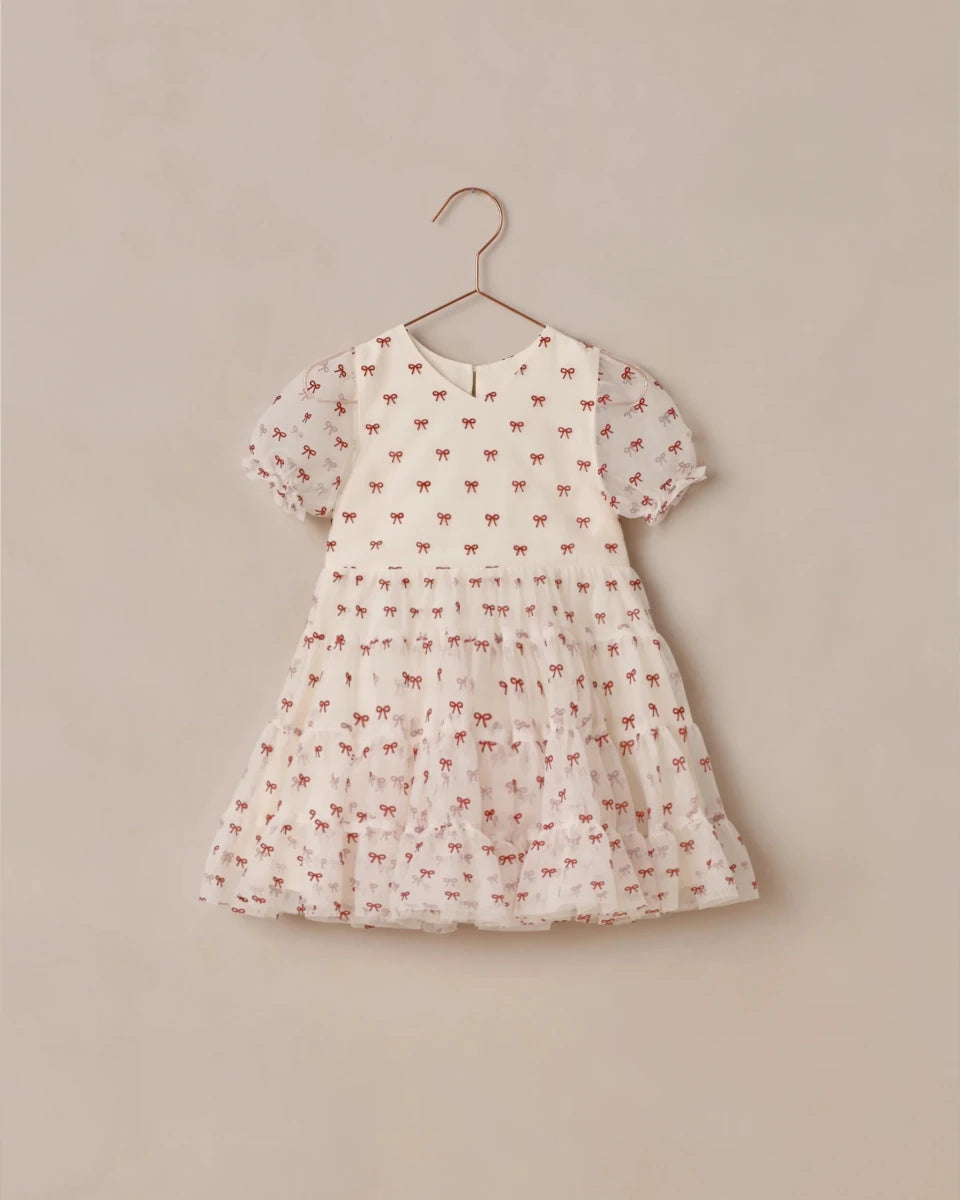 Dottie Dress Ruby Bow - Noralee Dresses sold by Rosebud & Jo