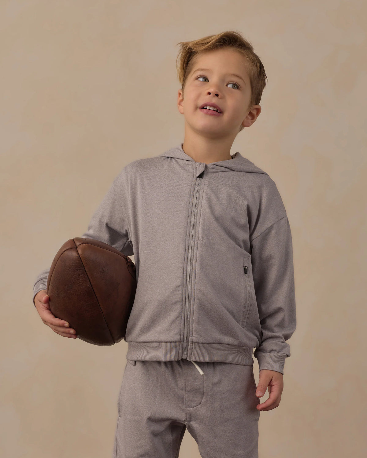 Tech Hoodie Heathered Dusty Blue