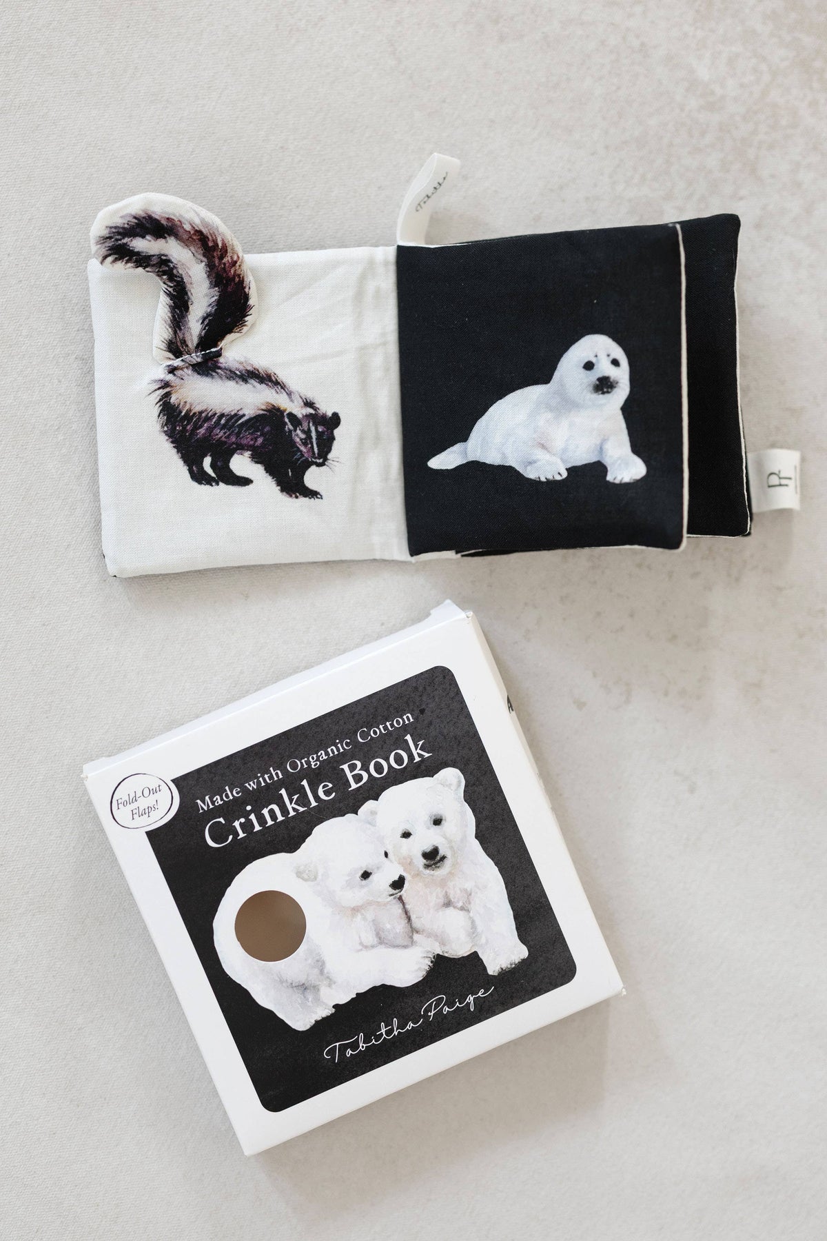 Organic Tummy Time Crinkle Book for Baby