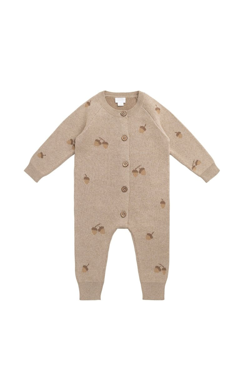 Easton Onepiece - Forest Acorns Cashew Marle - Jamie Kay Baby & Toddler Clothing sold by Rosebud & Jo