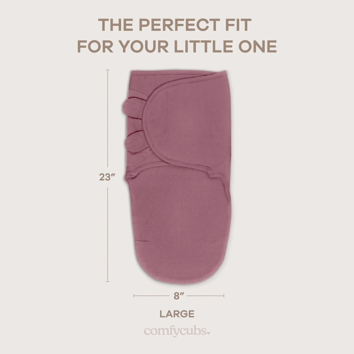 Easy Swaddle Blankets in Blush, Mauve, Mulberry, Pack of 3 - Comfy Cubs Swaddles sold by Rosebud & Jo