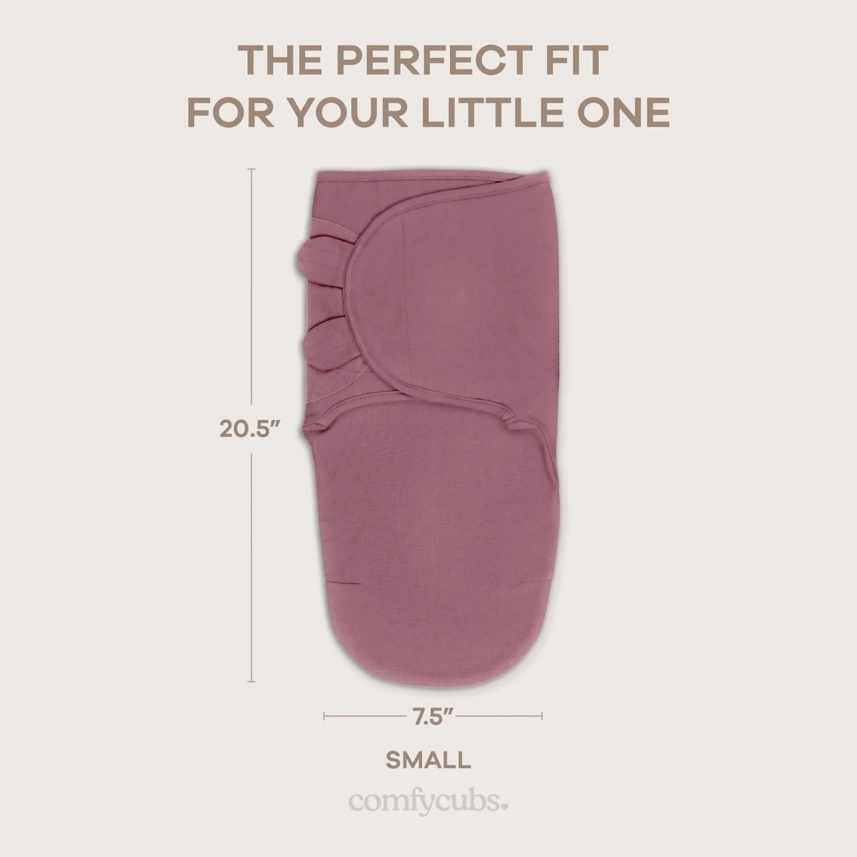 Easy Swaddle Blankets in Blush, Mauve, Mulberry, Pack of 3 - Comfy Cubs Swaddles sold by Rosebud & Jo