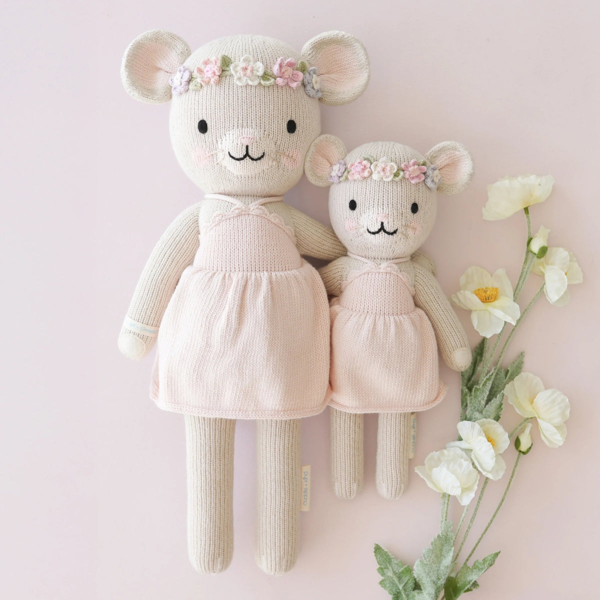 Emma the Mouse - Cuddle + Kind Stuffed Animals sold by Rosebud & Jo