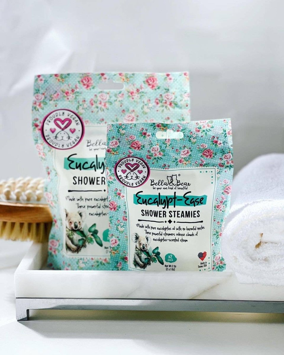 Shower Steamies  Natural Eucalyptus Aromatherapy Bella & Bear Skincare sold by Rosebud & Jo