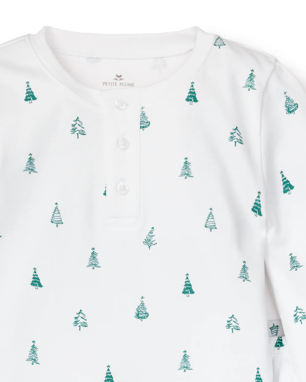 Kid's Pima Snug Fit Pajama Set in Evergreen Trees