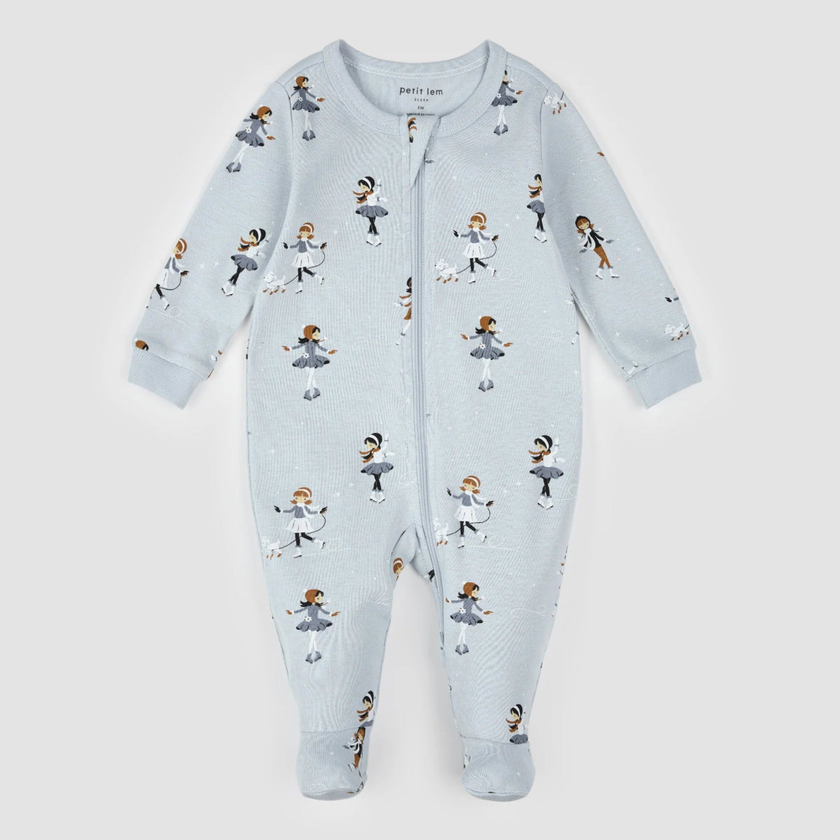 Figure Skating Pearl Blue Sleeper - Petite Lem Baby & Toddler Clothing sold by Rosebud & Jo