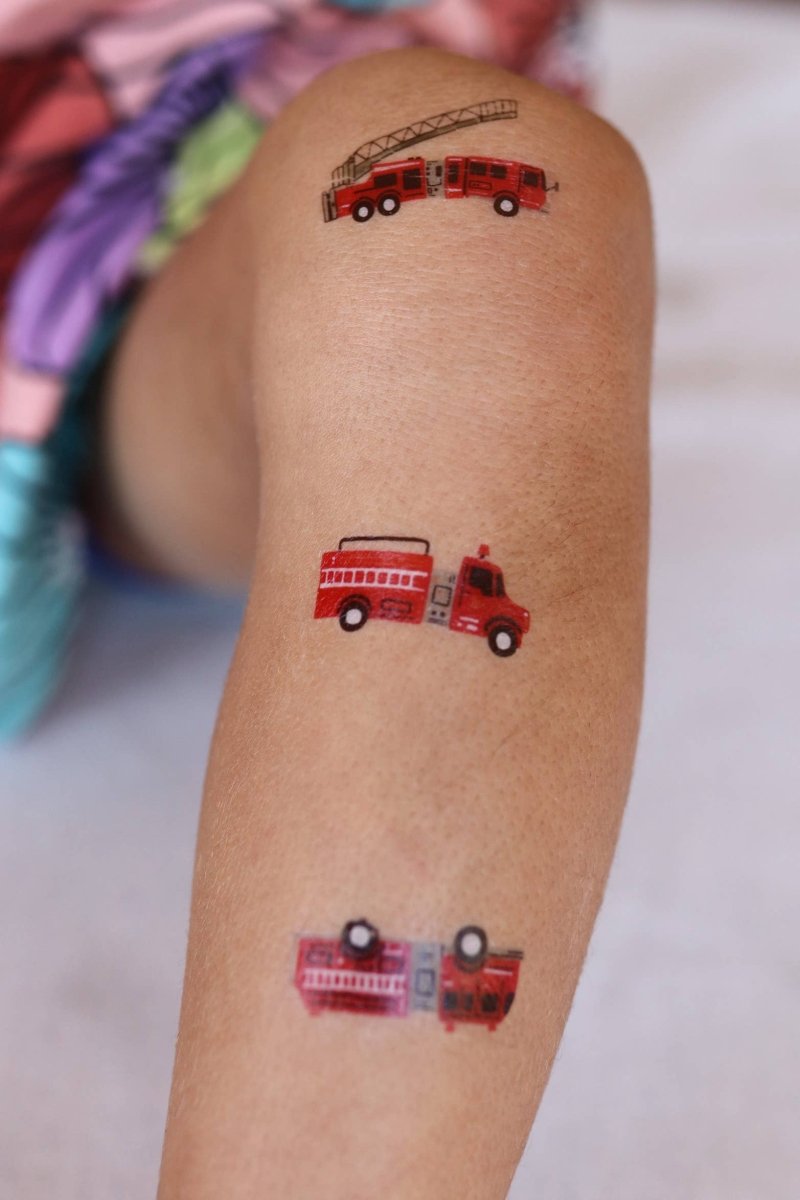 Firetruck Temporary Tattoos for Kids - Saint & Company Toys sold by Rosebud & Jo