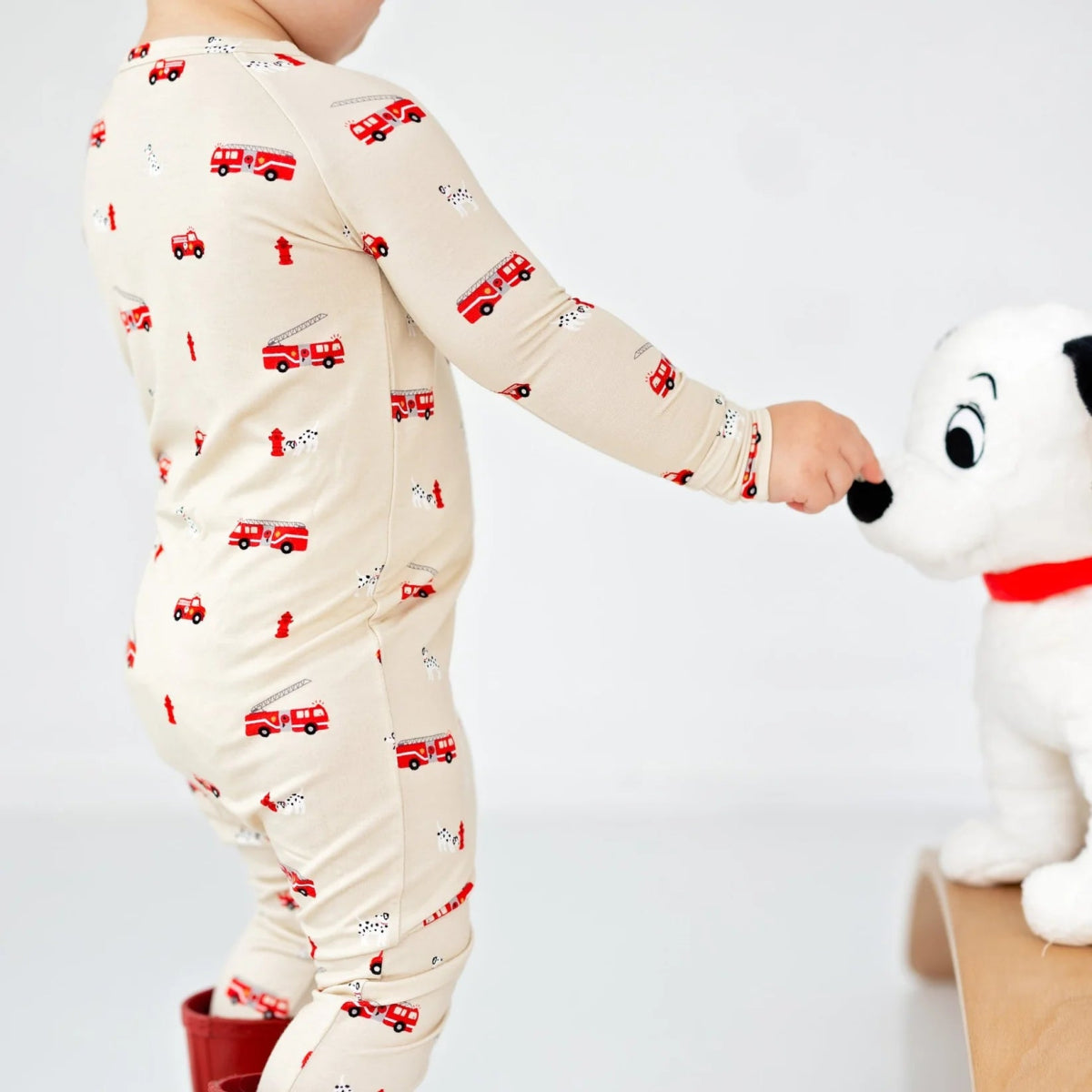 Firetruck Zip Romper - Brave Little Ones Baby & Toddler Clothing sold by Rosebud & Jo