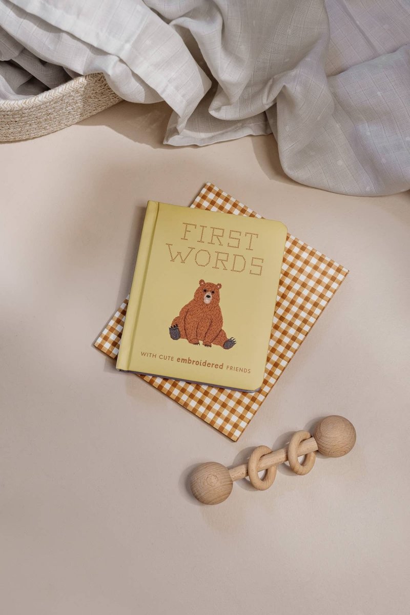 First Words with Cute Embroidered Friends - Paige Tate & Co. Book sold by Rosebud & Jo