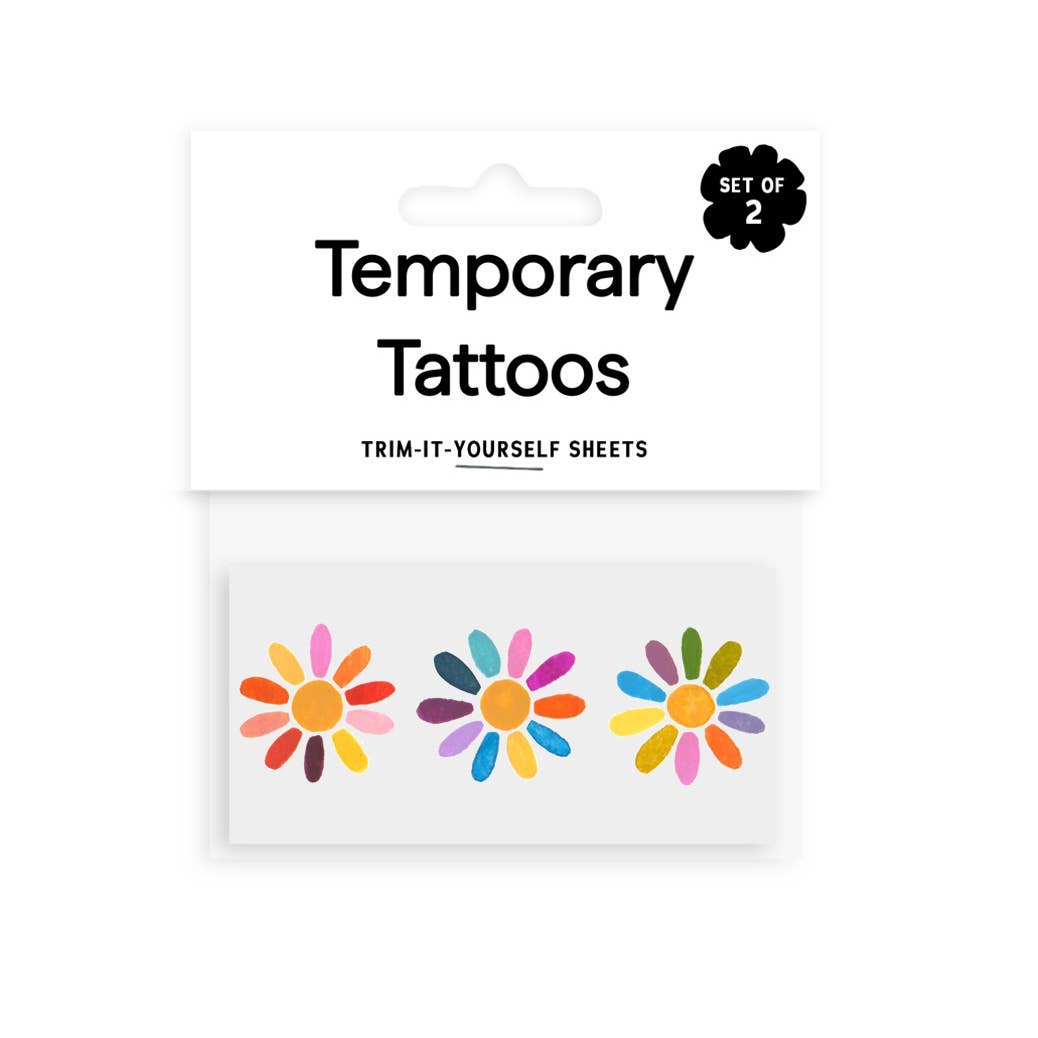 Flower Power Temporary Tattoos - Saint Tattoos Toy sold by Rosebud & Jo