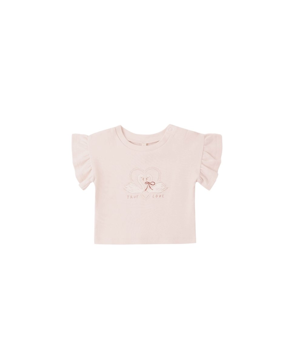 Flutter Tee || Swan - Quincy Mae Baby & Toddler Clothing sold by Rosebud & Jo