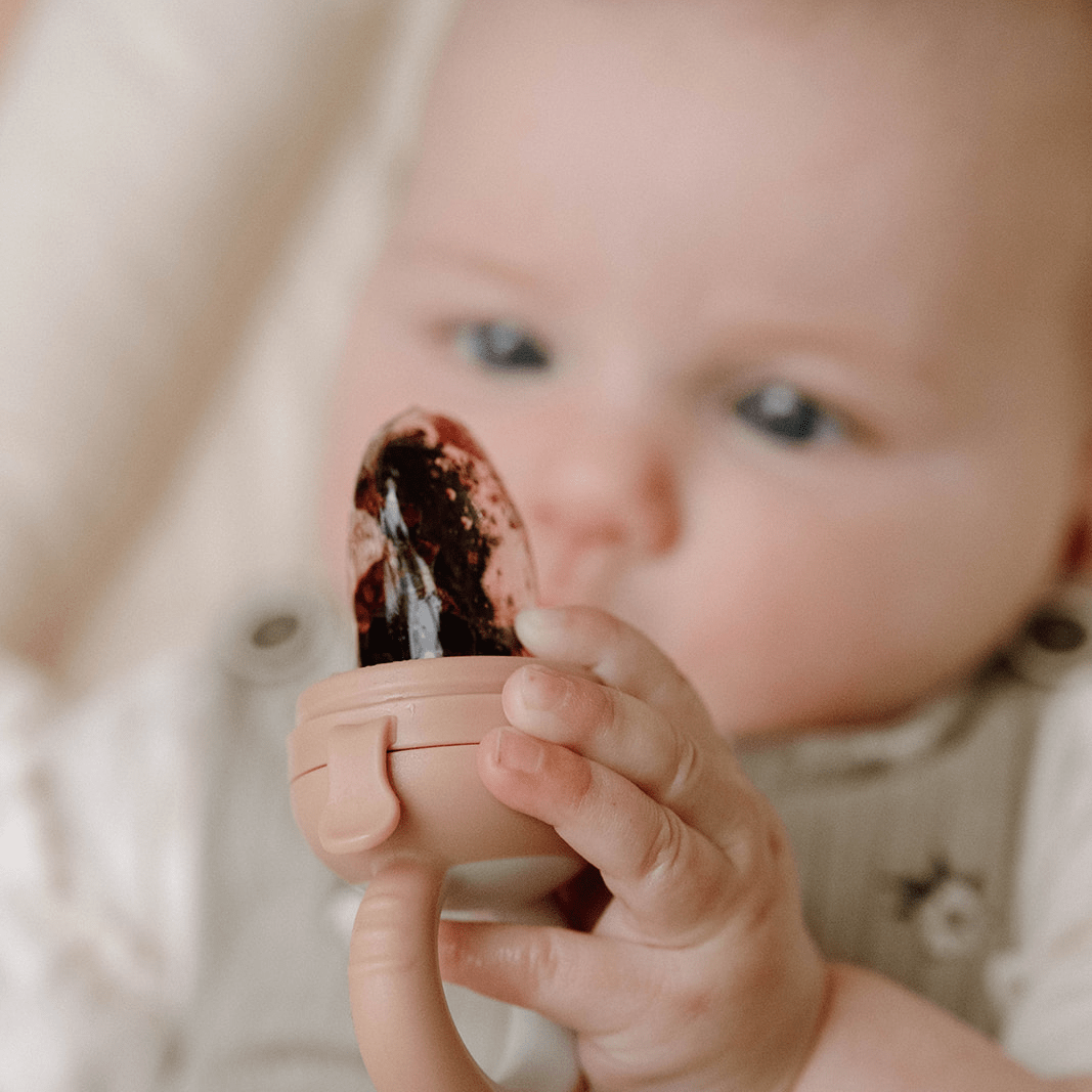 Forage Feeder – Silicone Baby Teether & Self - Feeding Starter - Moss and Fawn Teether sold by Rosebud & Jo