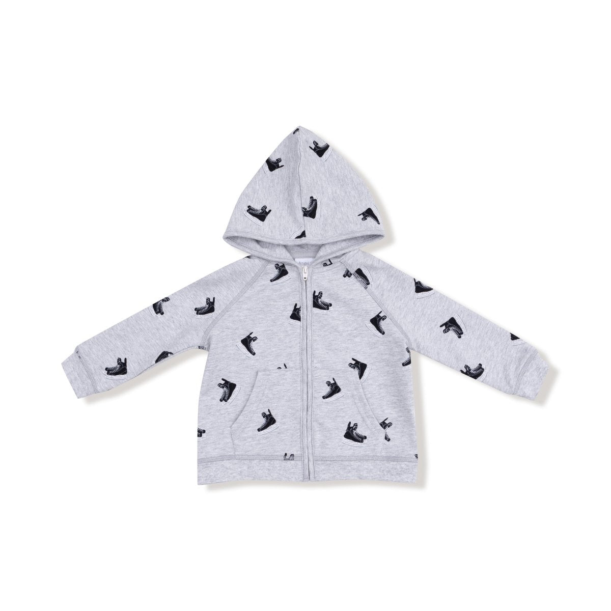 French Terry Hockey Zip Hoodie - Angel Dear sold by Rosebud & Jo