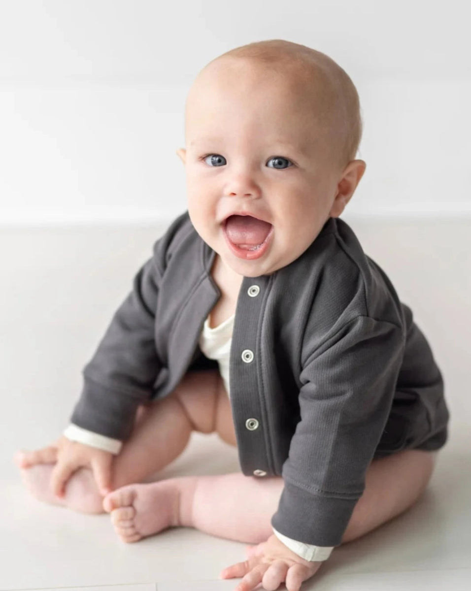 French Terry Jacket with Hidden Snaps - TANE Baby & Toddler Clothing sold by Rosebud & Jo
