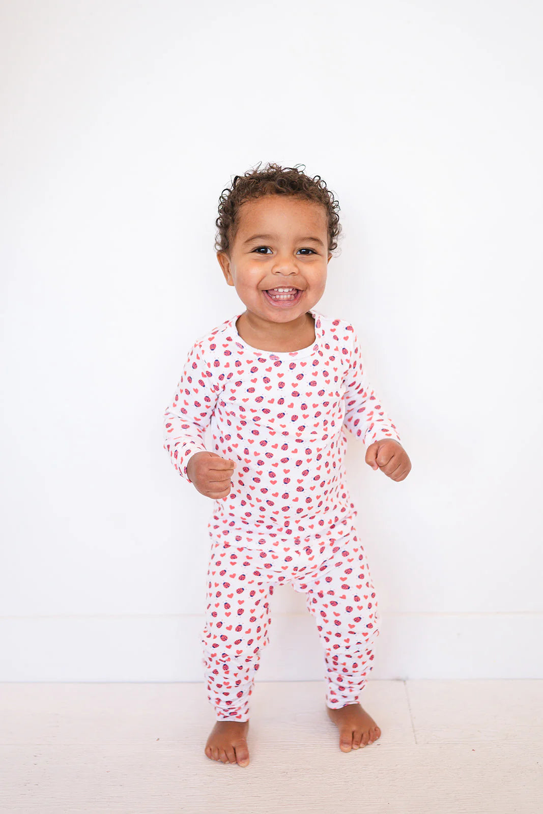 Organic Snug Fit PJ Set in Lovebug