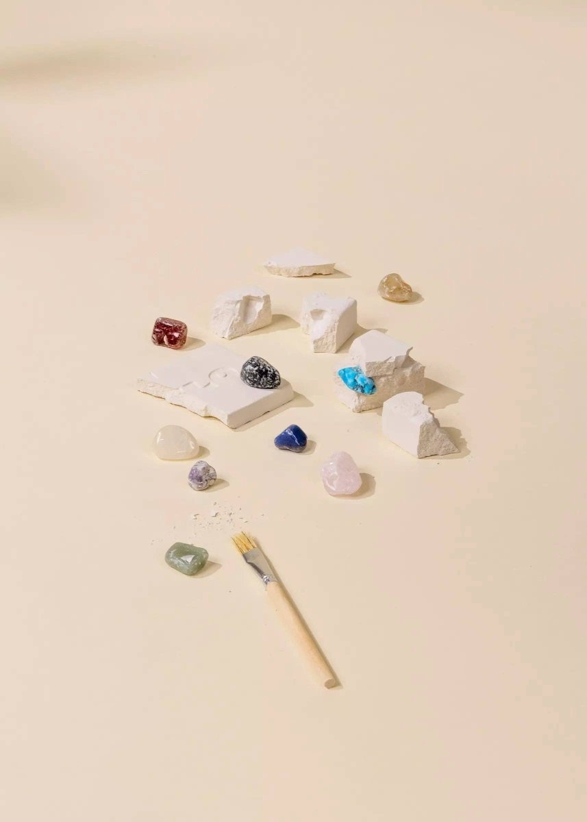 Gemstones & Fossil Geoligical Excavation Set - Coco Village Art sold by Rosebud & Jo