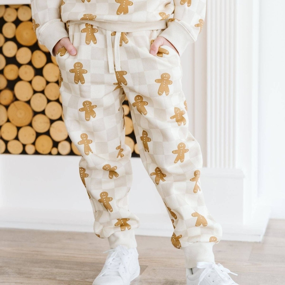 Gingerbread Christmas Checkered Jogger - Sweet Wink Bottoms sold by Rosebud & Jo
