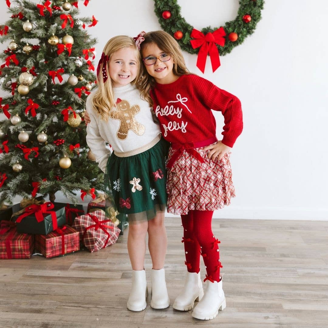 Gingerbread Joy Sequin Christmas Tutu - Sweet Wink Baby & Toddler Clothing sold by Rosebud & Jo