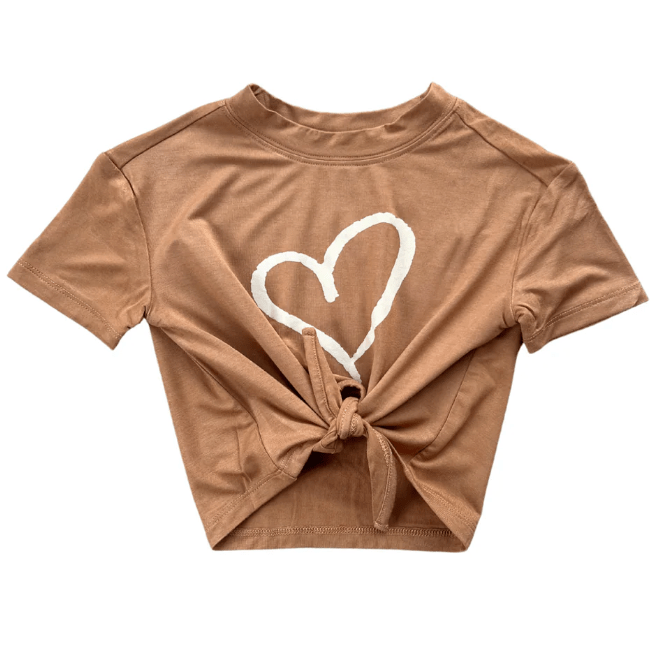 Girls Tie Front Shirt - Babysprouts sold by Rosebud & Jo
