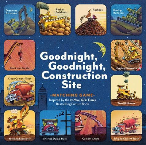 Goodnight, Goodnight, Construction Site Matching Game - Chronicle Books Toy sold by Rosebud & Jo