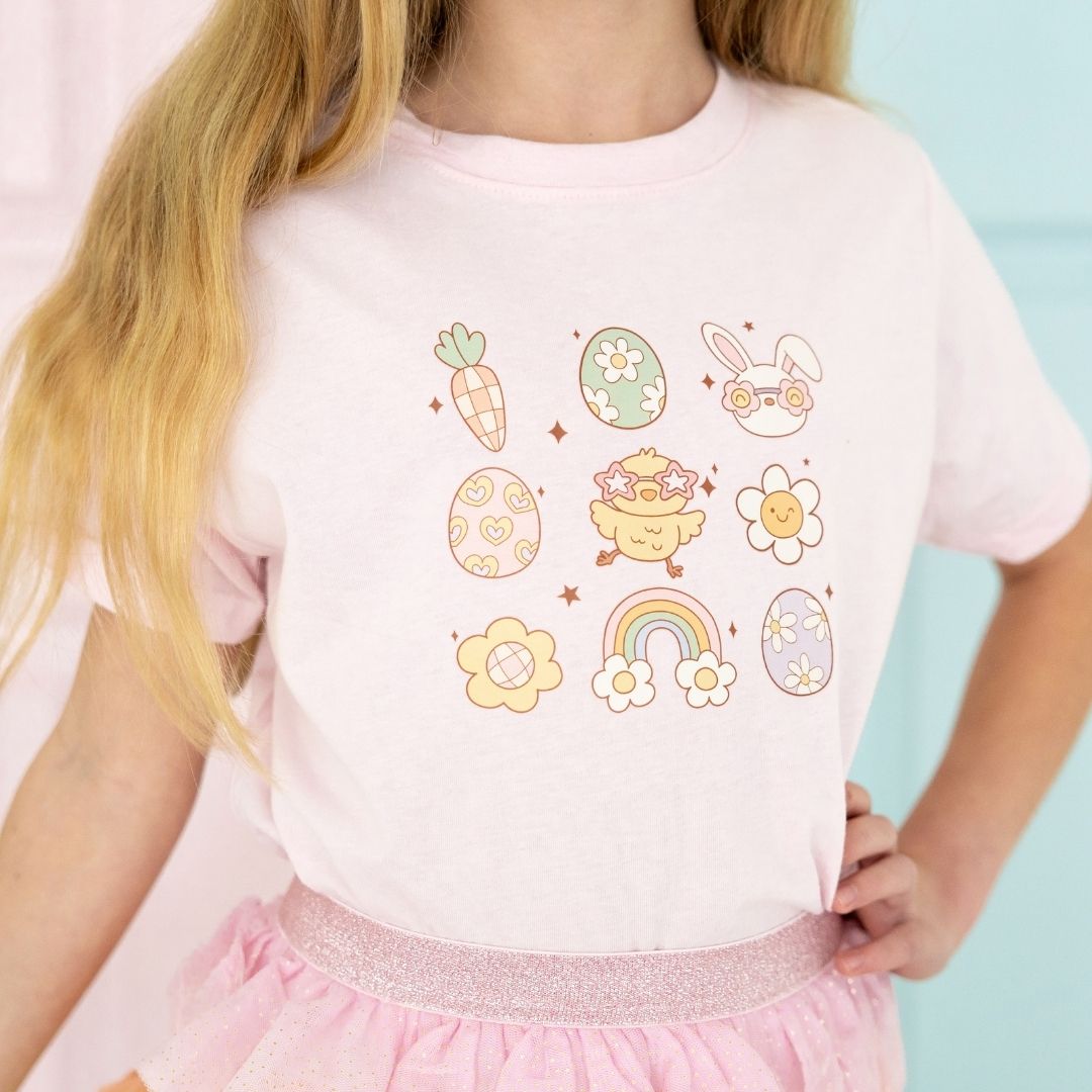 Groovy Chick Easter Short Sleeve T-Shirt - Sweet Wink Baby & Toddler Clothing sold by Rosebud & Jo