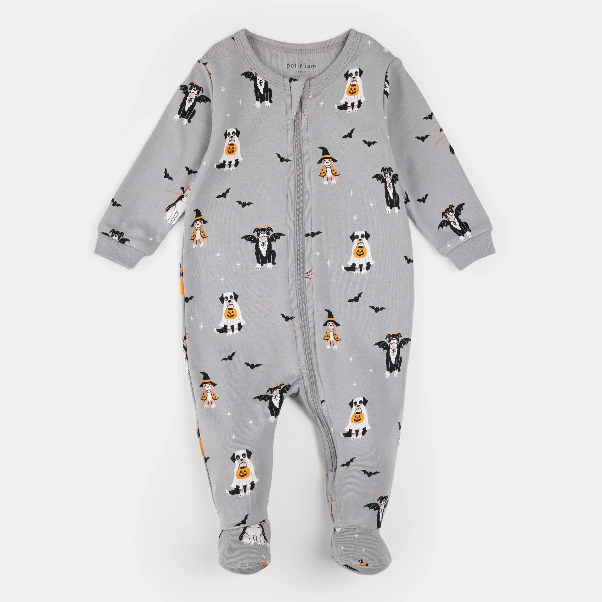 Halloween Costume Dogs on Fog Sleeper - Petite Lem Footies sold by Rosebud & Jo