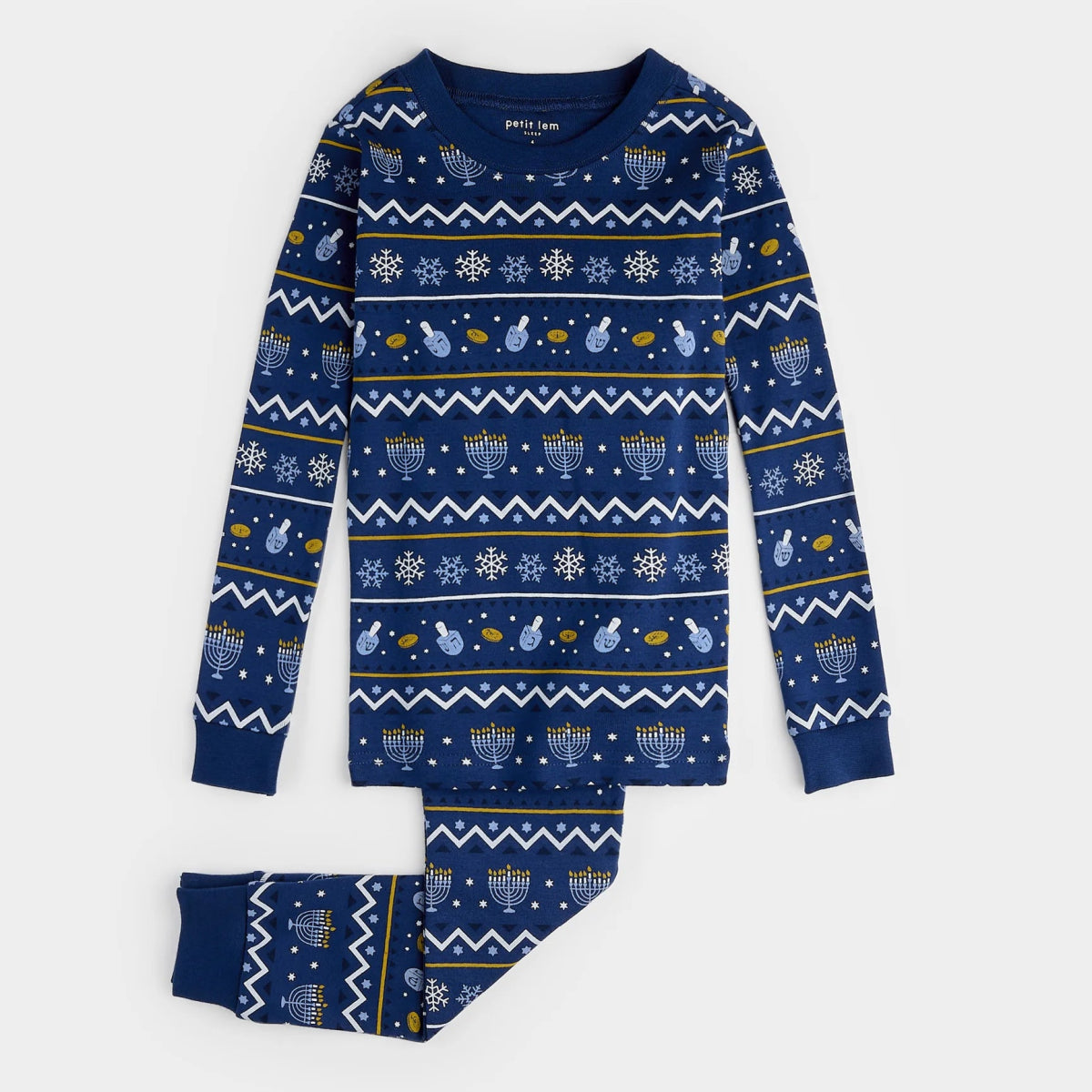 Hanukkah Fair Isle Print PJ Set - Petite Lem Baby & Toddler Clothing sold by Rosebud & Jo