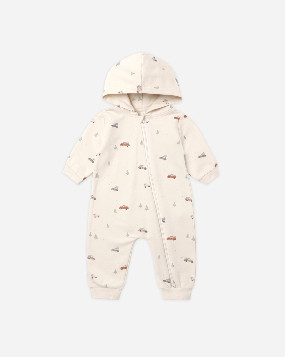Hooded Jumpsuit - Holiday Drive - Quincy Mae Rompers & Jumpers sold by Rosebud & Jo