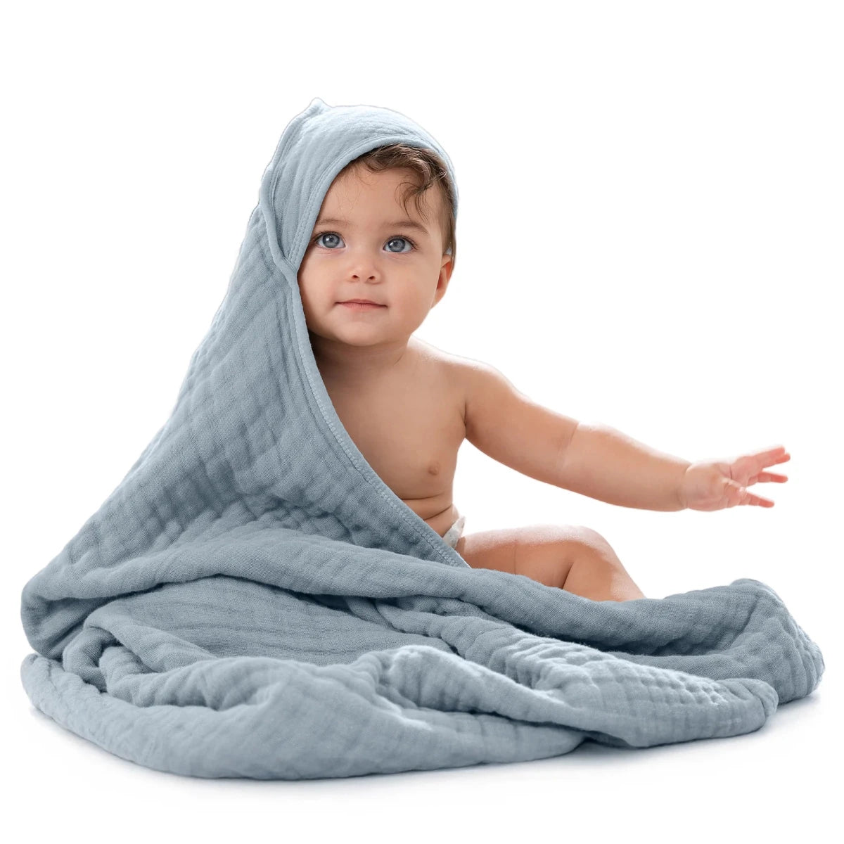 Hooded Towels in Pacific Blue - 2 Pack - Comfy Cubs Bath & Care sold by Rosebud & Jo