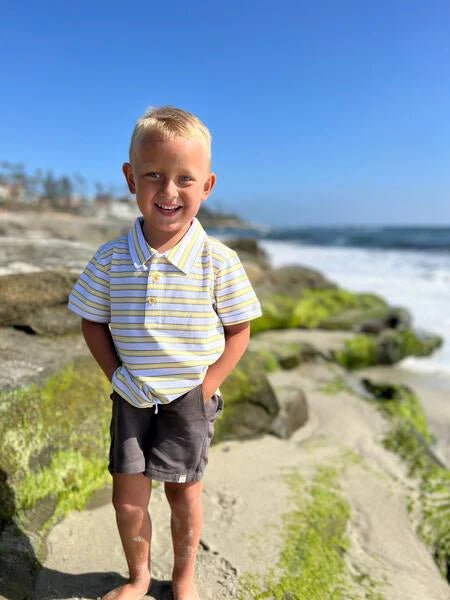 Hugo Dark Grey Twill Short - Me & Henry Bottoms sold by Rosebud & Jo