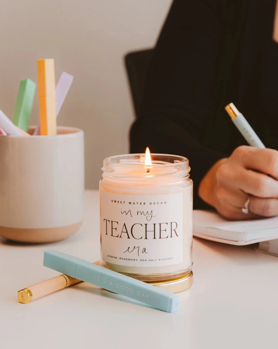 In My Teacher Era Quote Label Candle - Sweet Water Decor Candle sold by Rosebud & Jo
