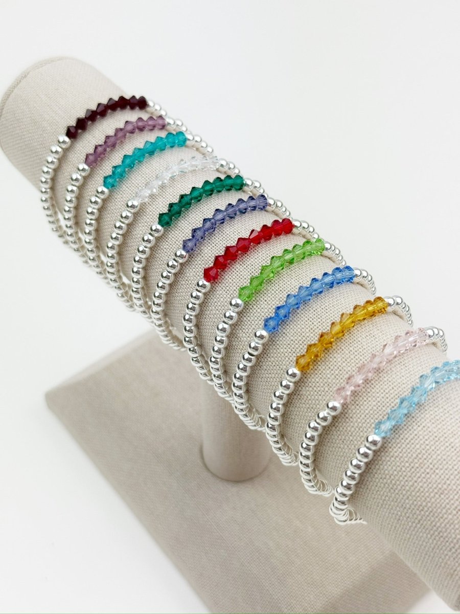 Individual Birthstone Beaded Bracelet - Cottontail Bow Co. Jewelry sold by Rosebud & Jo